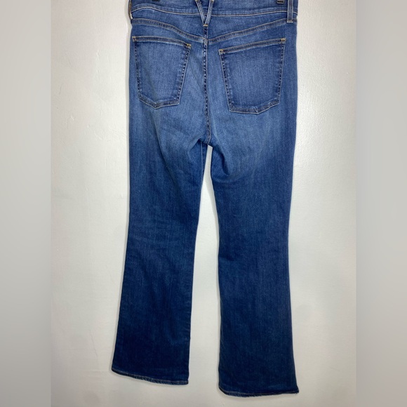 Veronica Beard Dark Blue Flare Jeans in Nantucket Sea color - Picture 2 of 6